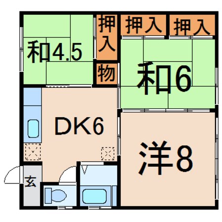 サンハイム荒楯の物件間取画像